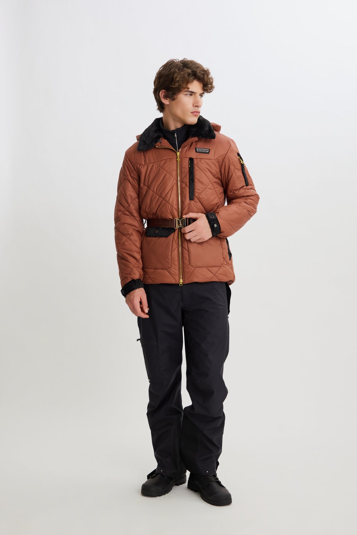 Alpine Puffer Jacket - Brown - Men - Second Image