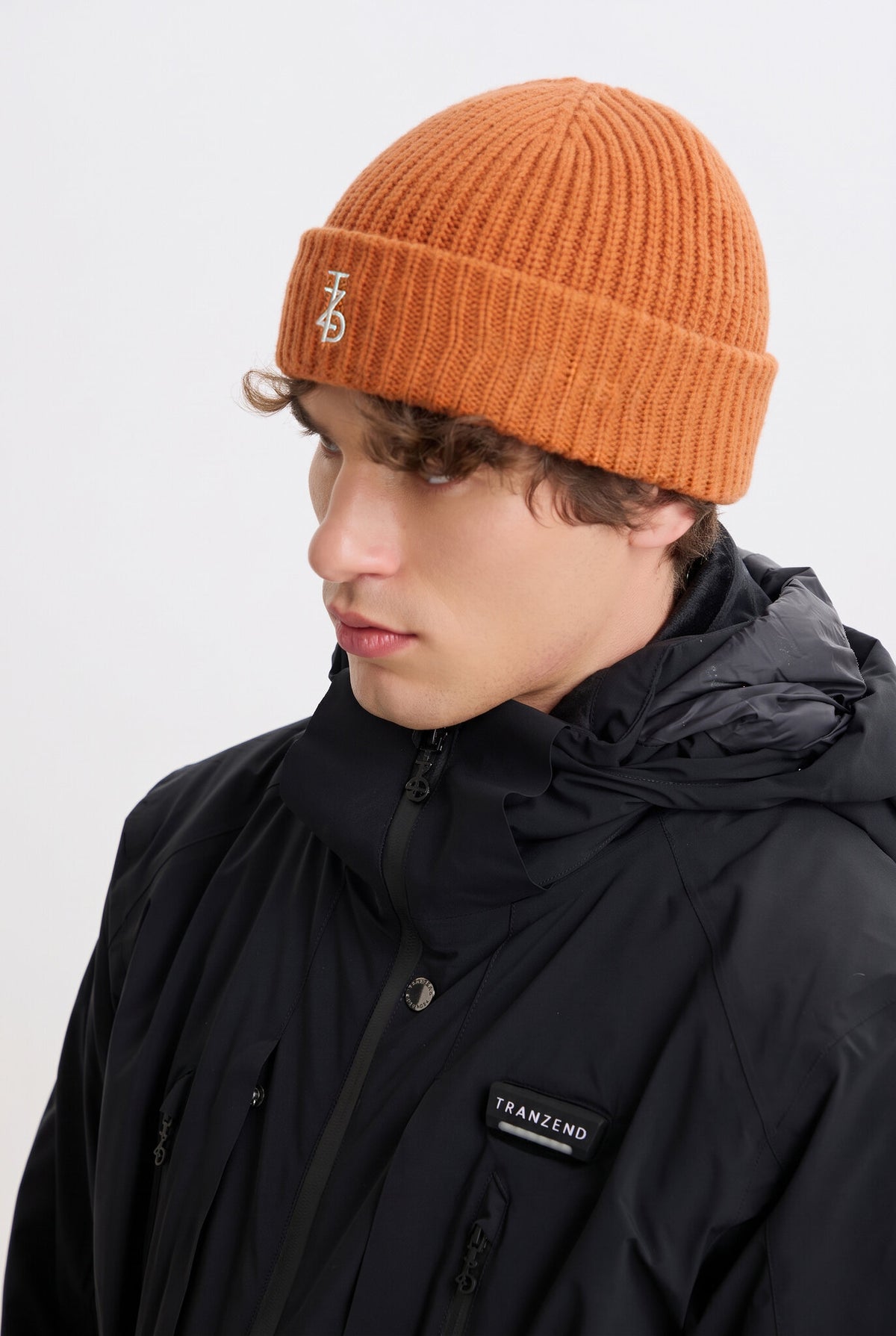 Balaclava Knitted Hat - Orange - Men - Second Image