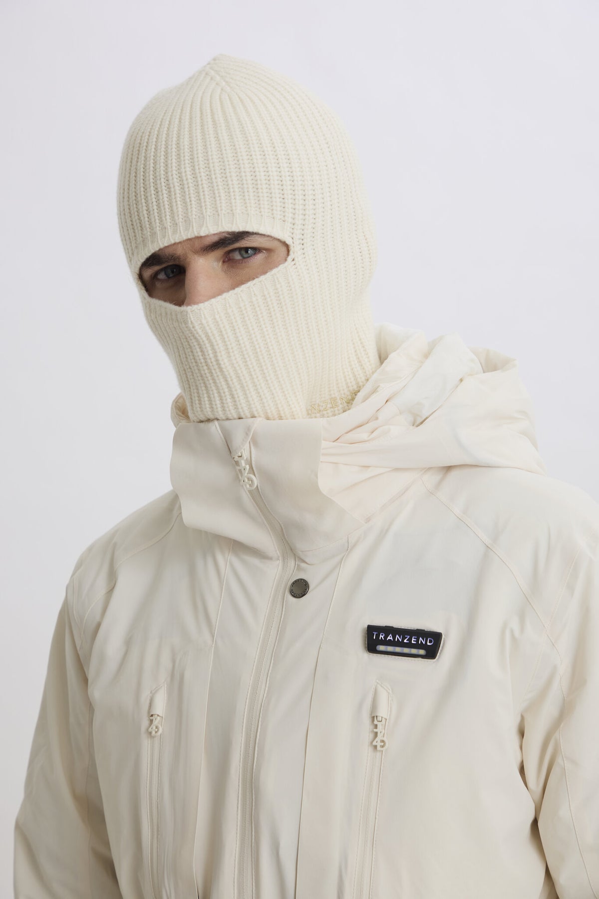 Balaclava Knitted Hat - Beige - Men - Image 6