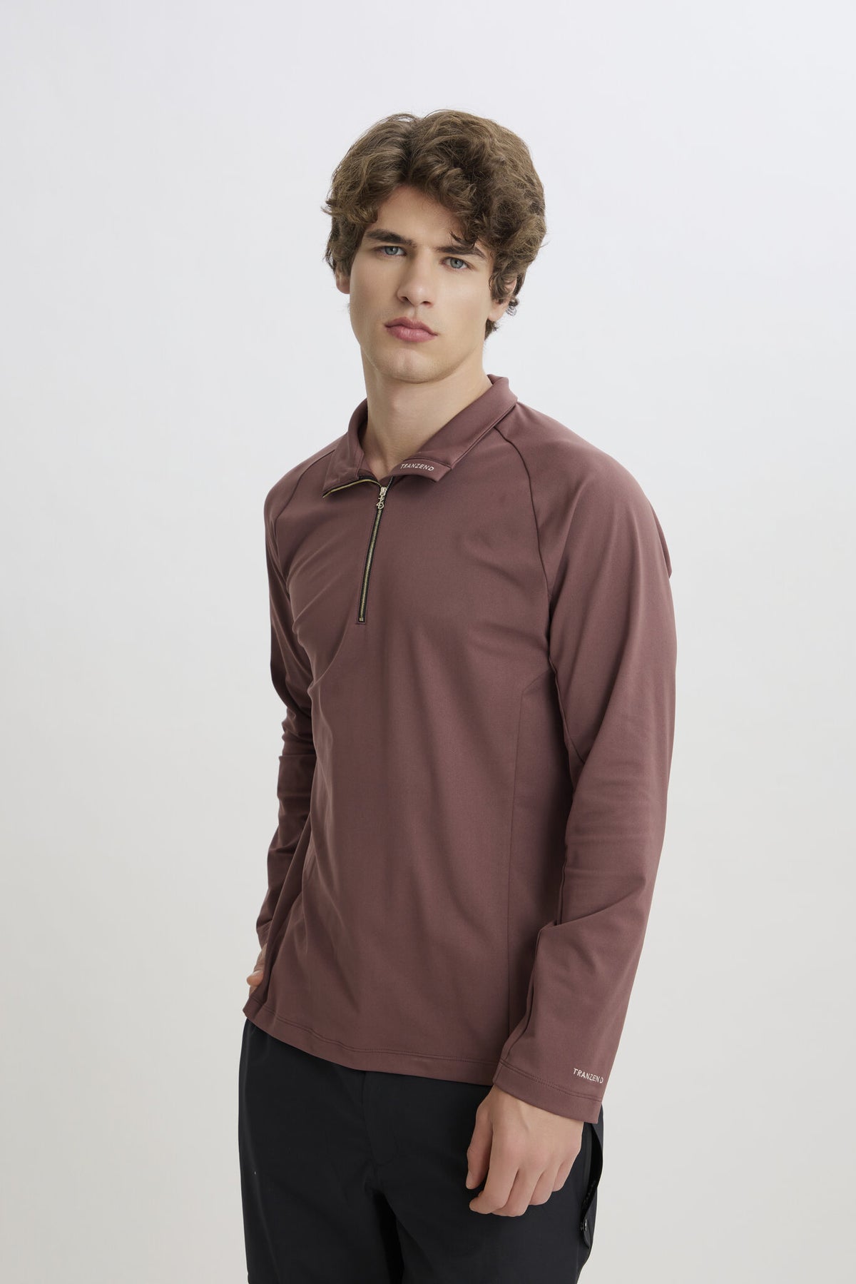 Metal Zip Baselayer - Men - Brown - Image 5