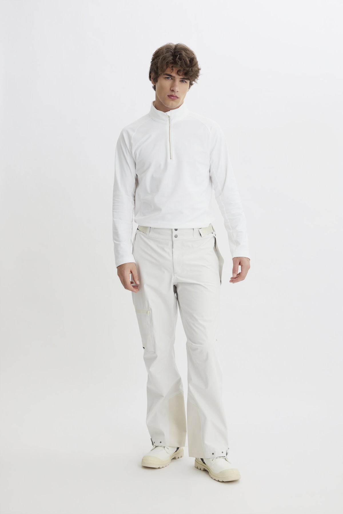 Metal Zip Baselayer - Men - White - Image 5