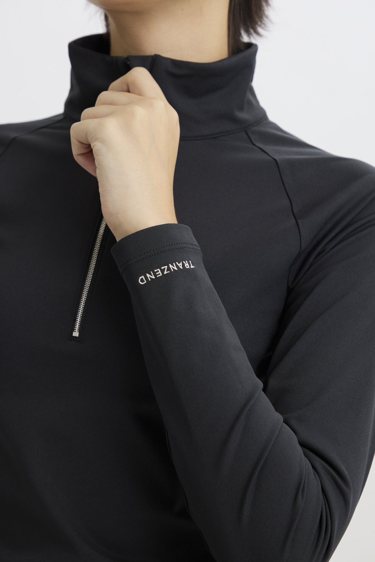 Metal Zip Baselayer - Women - Black - Image 9