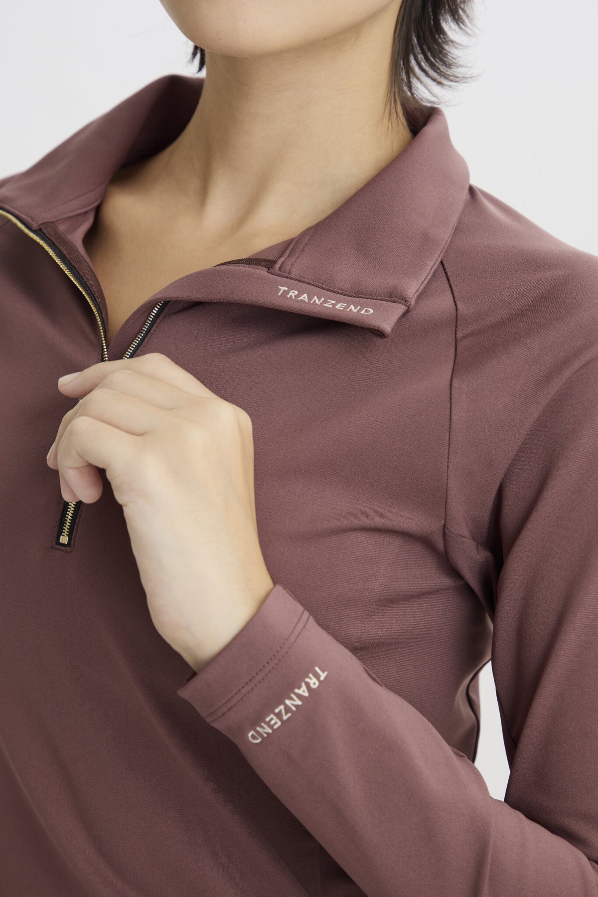 Metal Zip Baselayer - Women - Brown - Image 8