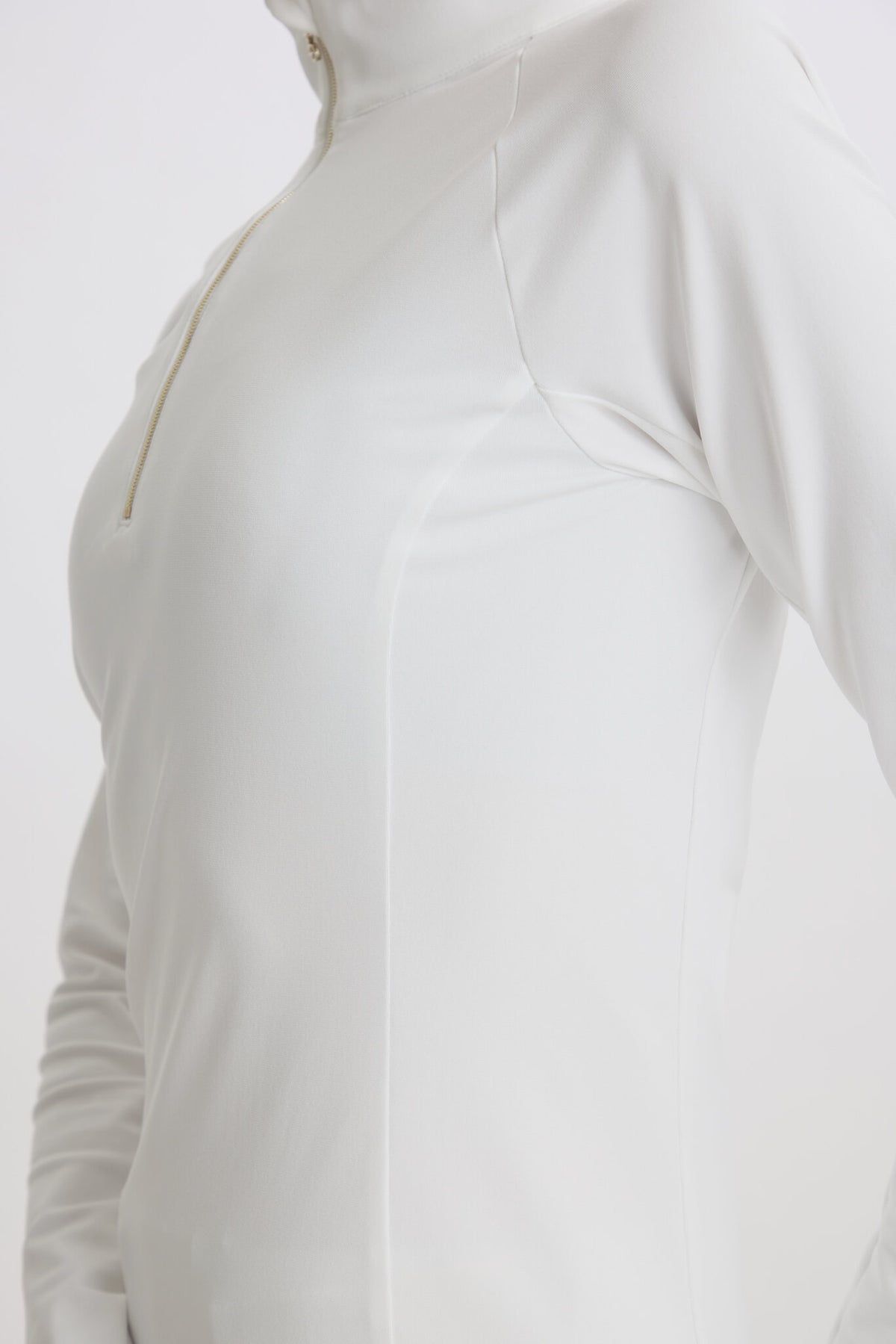 Metal Zip Baselayer - Women - White - Image 10