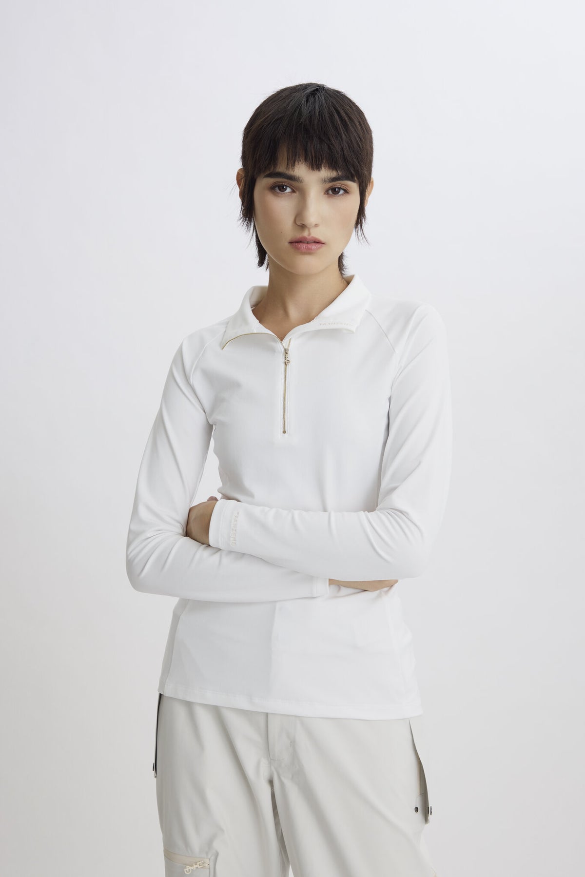 Metal Zip Baselayer - Women - White - Cover