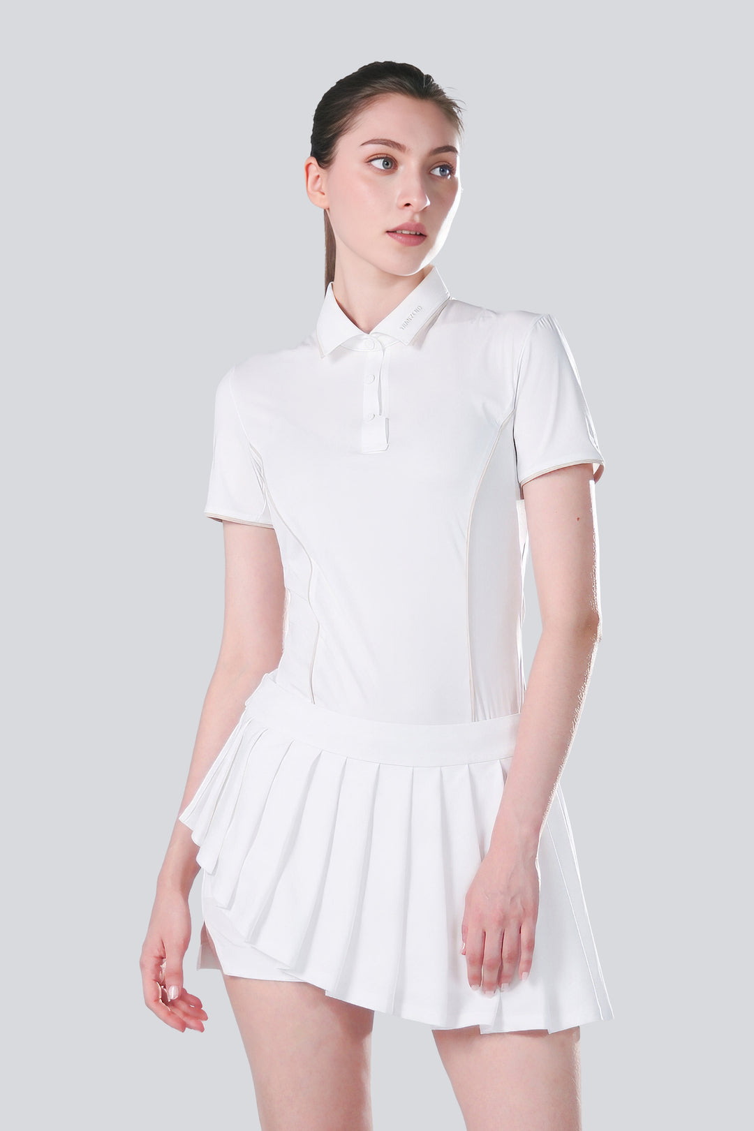 Ice Glaze Polo | Short Sleeves - Women - White - Cover