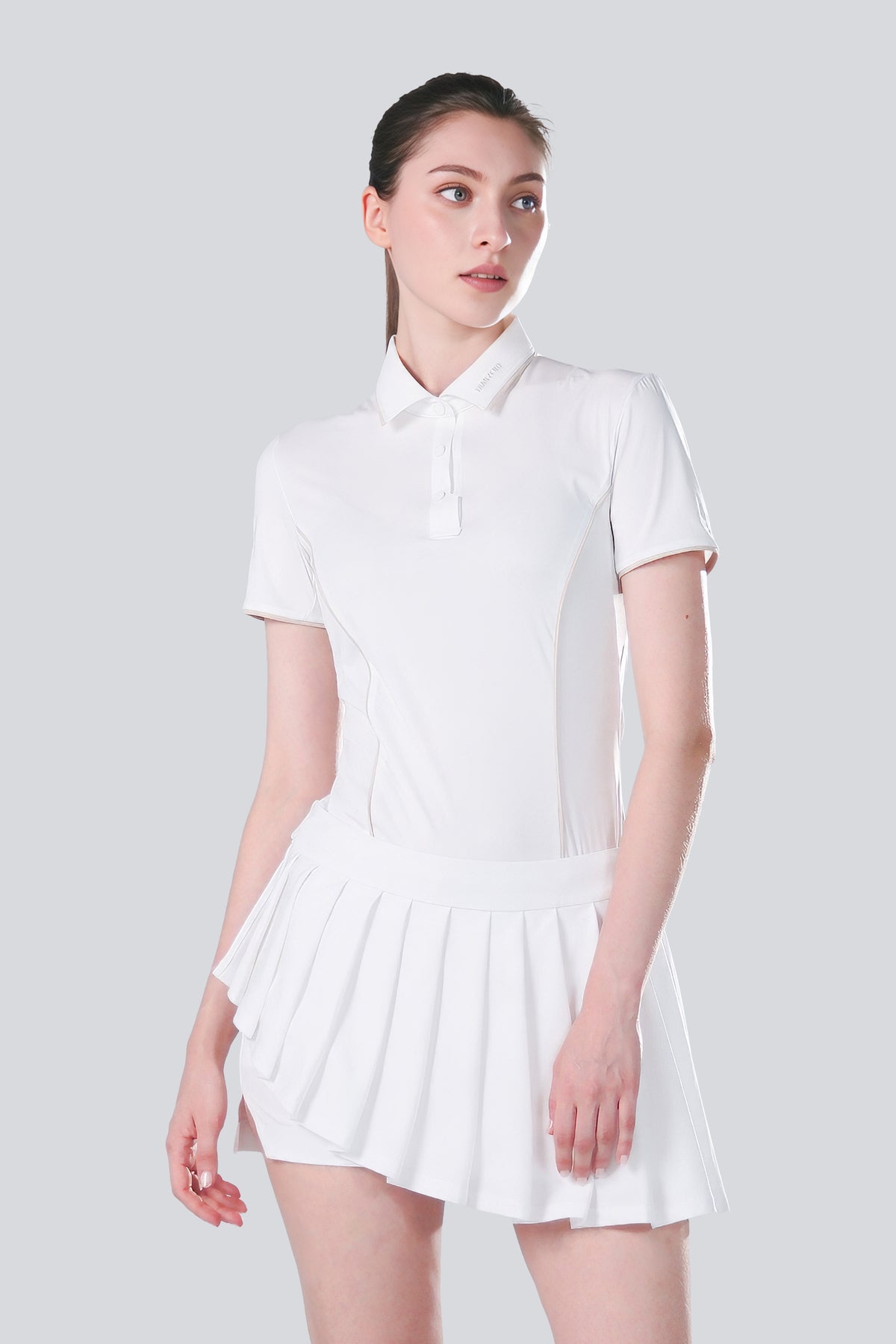 Ice Glaze Polo | Short Sleeves - Women - White - Cover