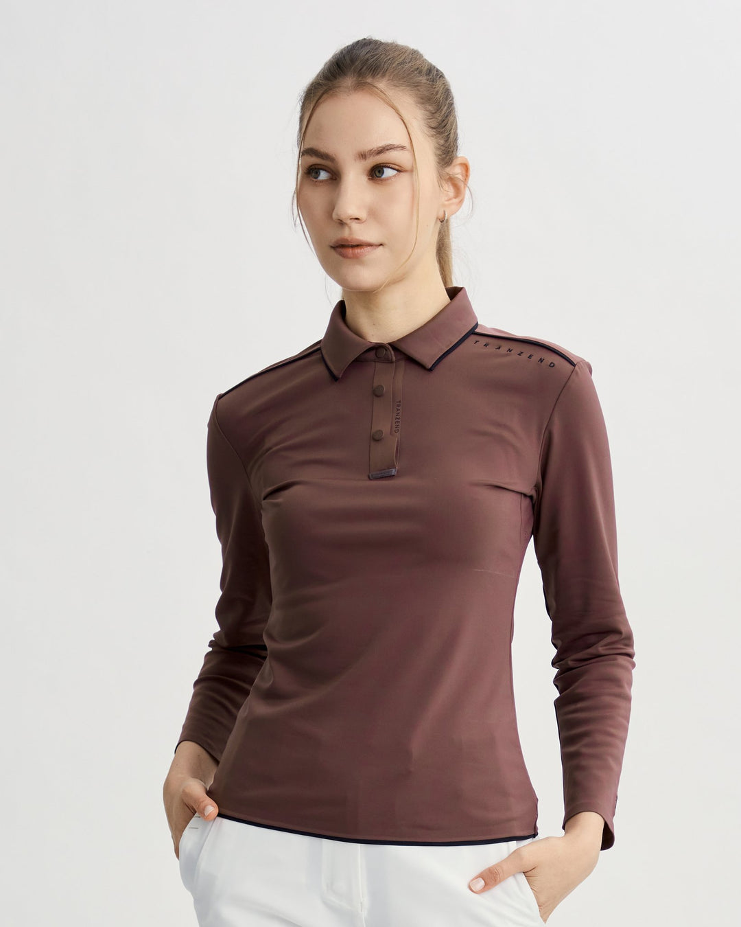Infinite Glide Polo | Long Sleeves - Women - Brown - Cover