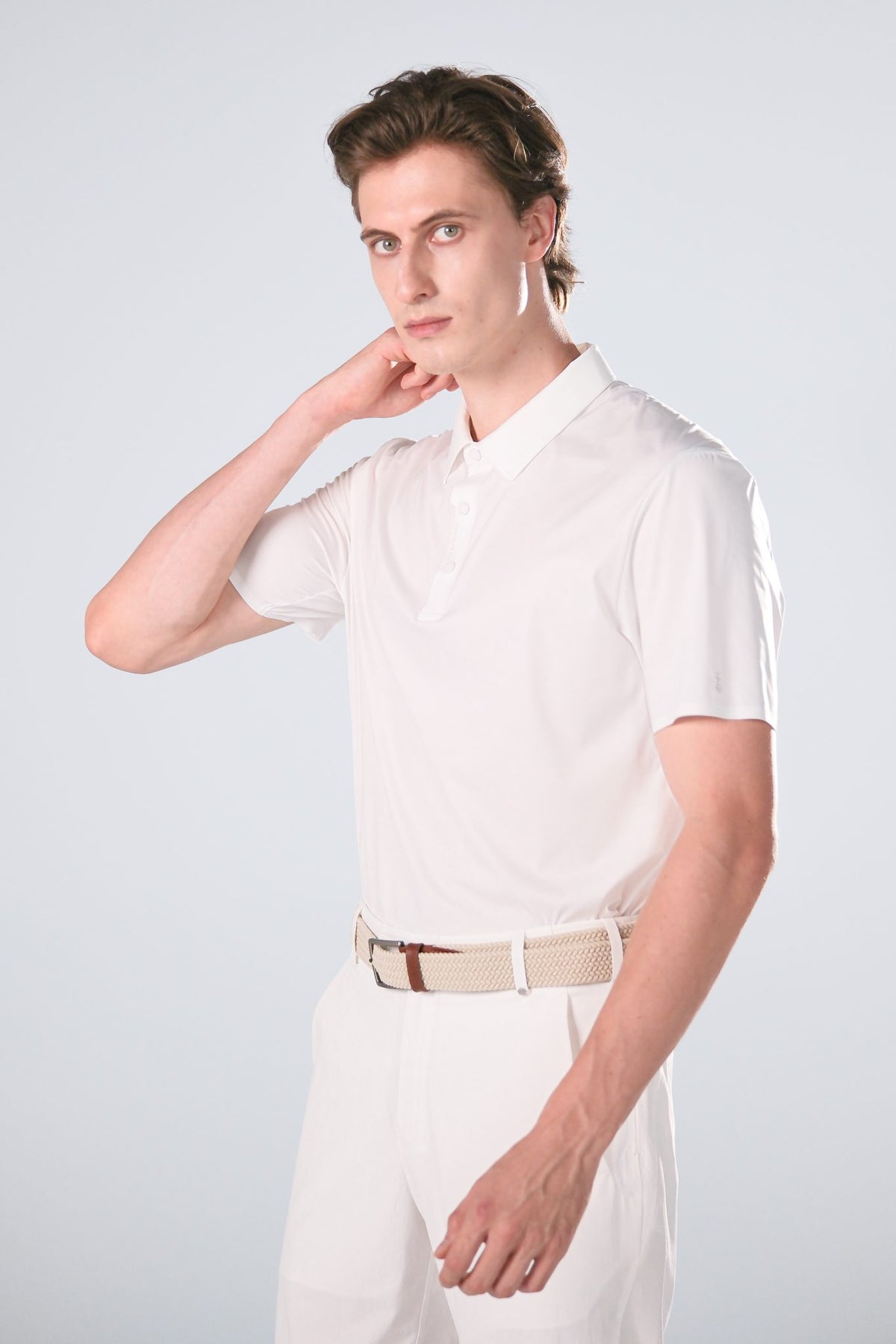 Ice Glaze Polo | Short Sleeves - Men - White - Detail 1