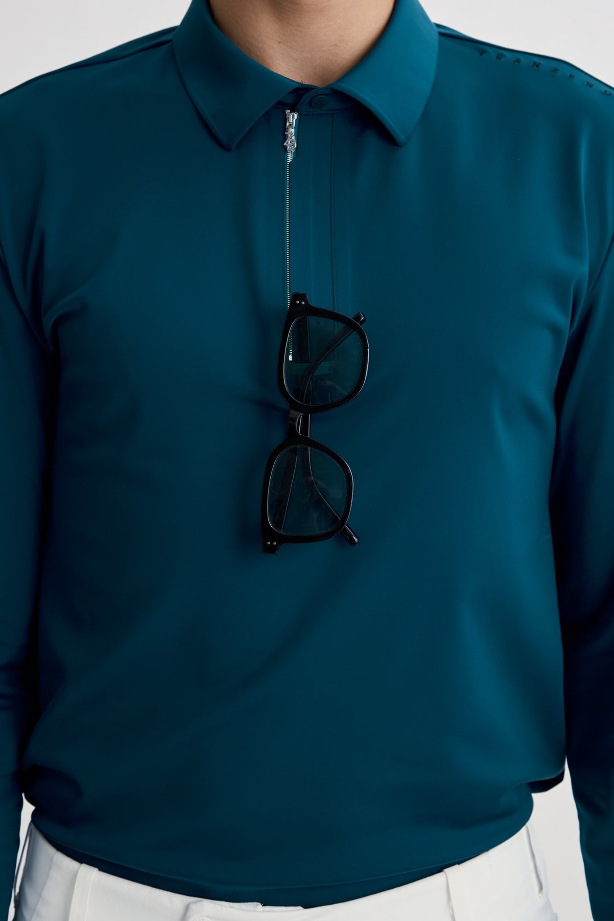 Drift Polo | Long Sleeves - Men - Peacock Blue - Second Image