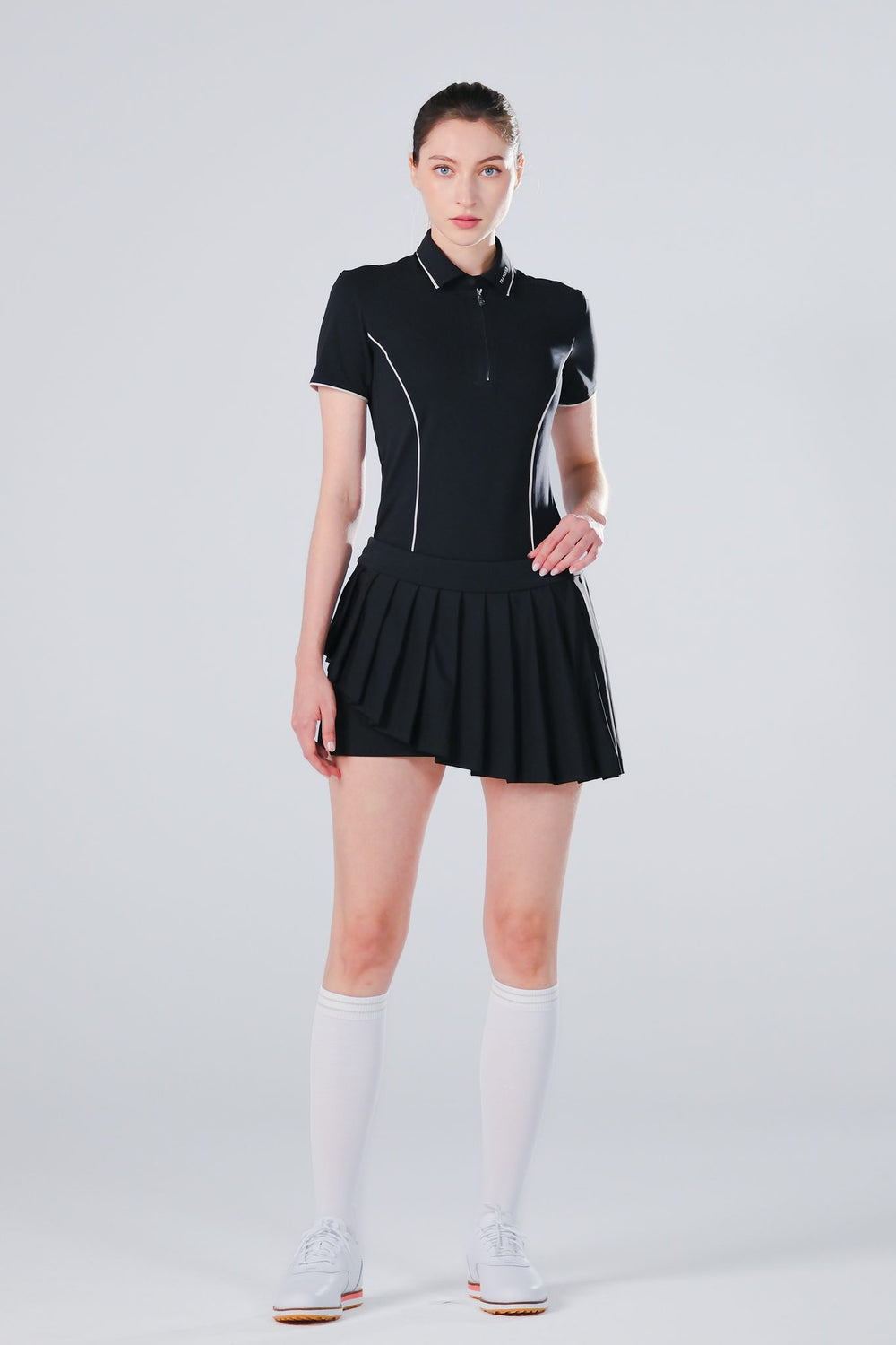 Drift Polo | Short Sleeves - Women - Black - Image 1