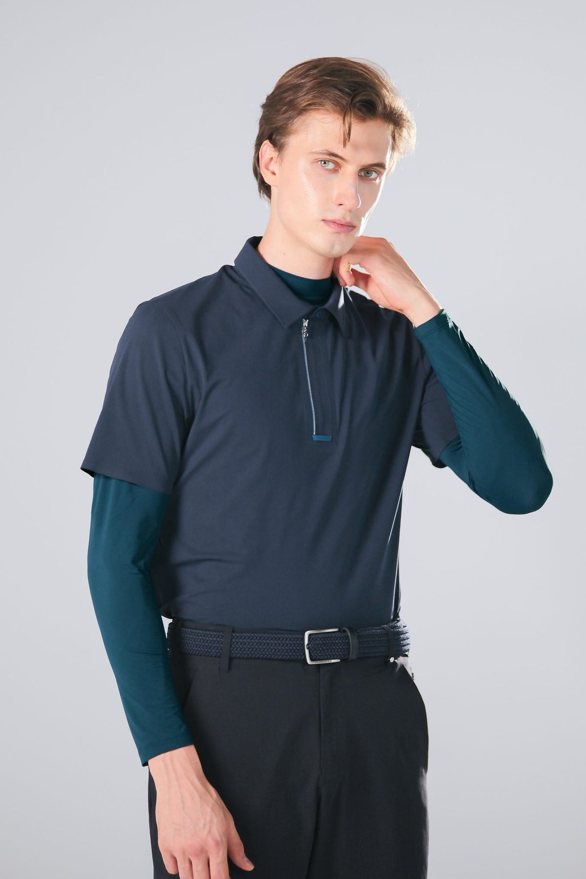 Ice Glaze UV Base Layer - Men - Peacock Blue - Image 3
