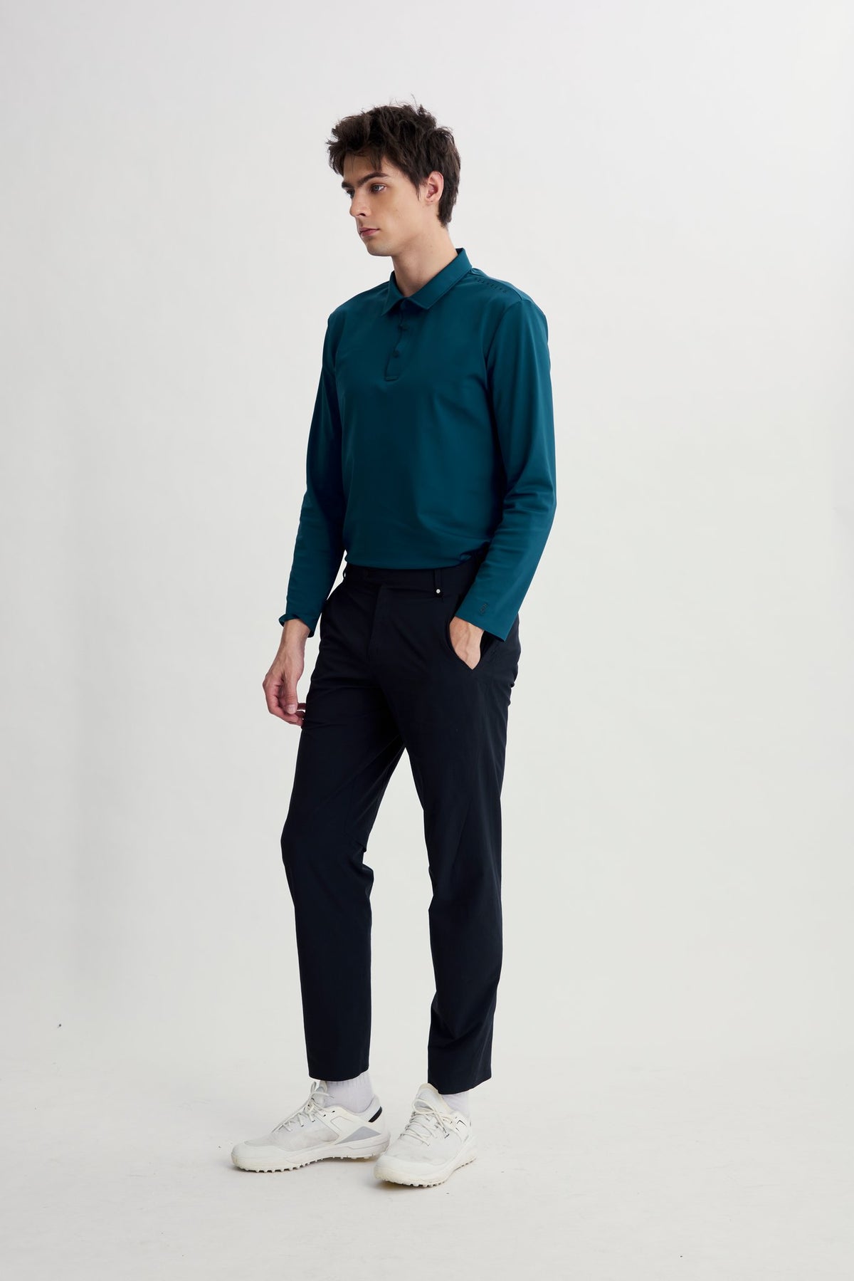 Infinite Glide Polo | Long Sleeves - Men - Peacock Blue - Image 3