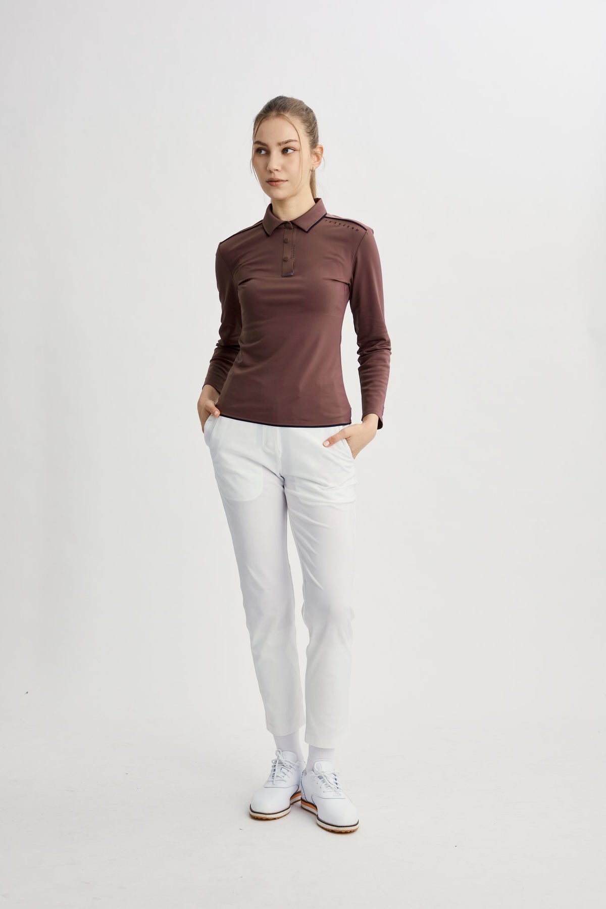 Infinite Glide Polo | Long Sleeves - Women - Brown - Image 3