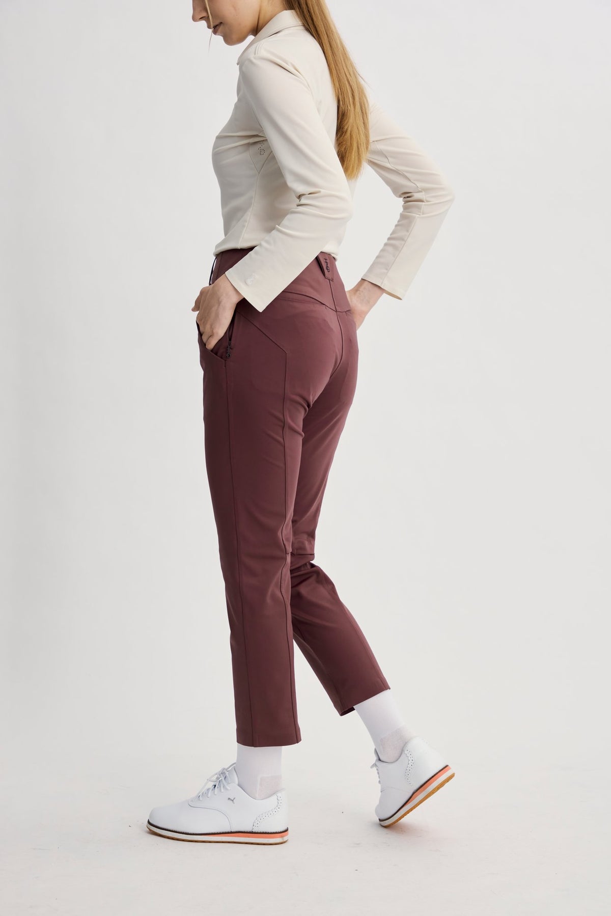 Infinite Motion Slim Trousers - Women - Brown - Image 3