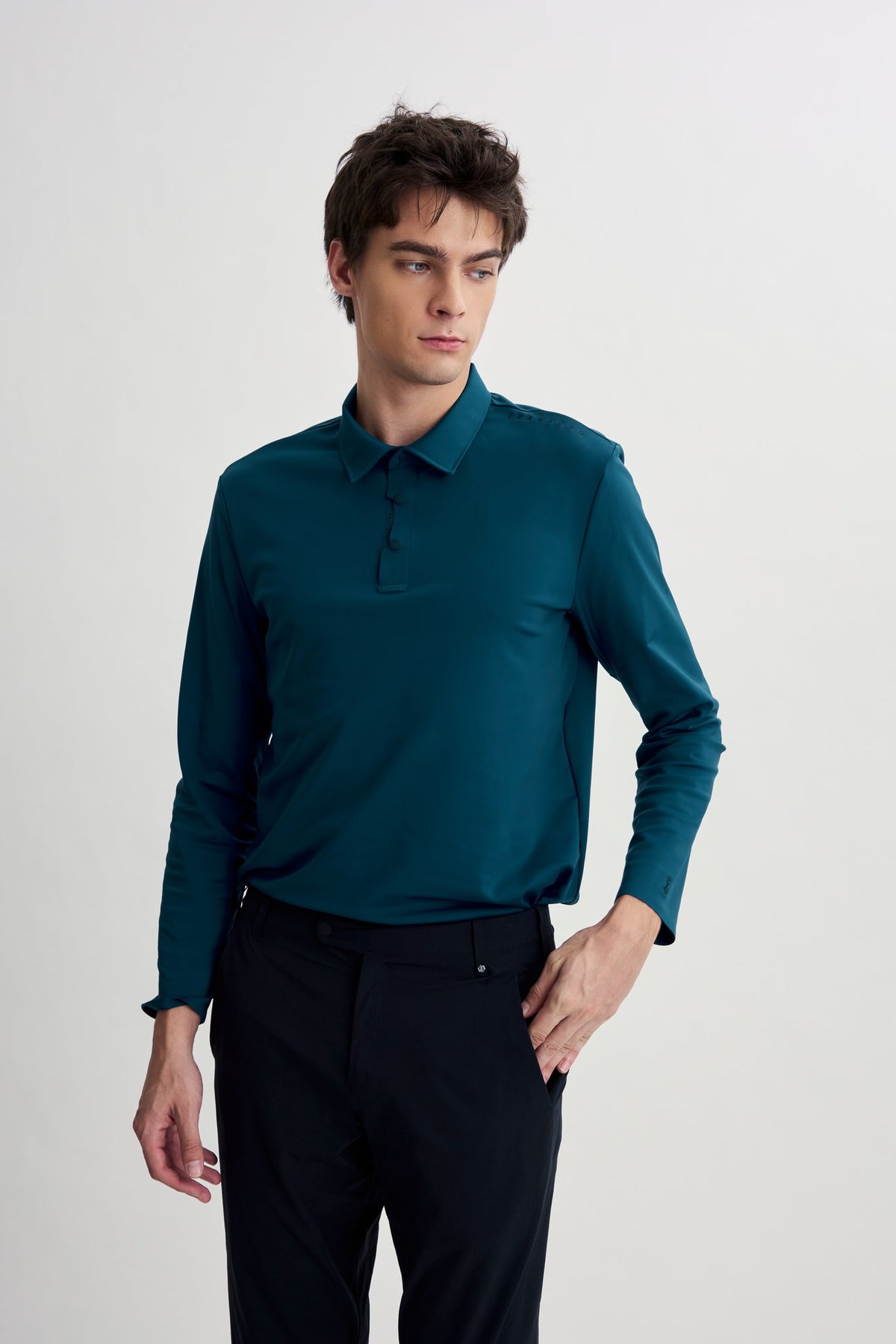 Infinite Glide Polo | Long Sleeves - Men - Peacock Blue - Image 4