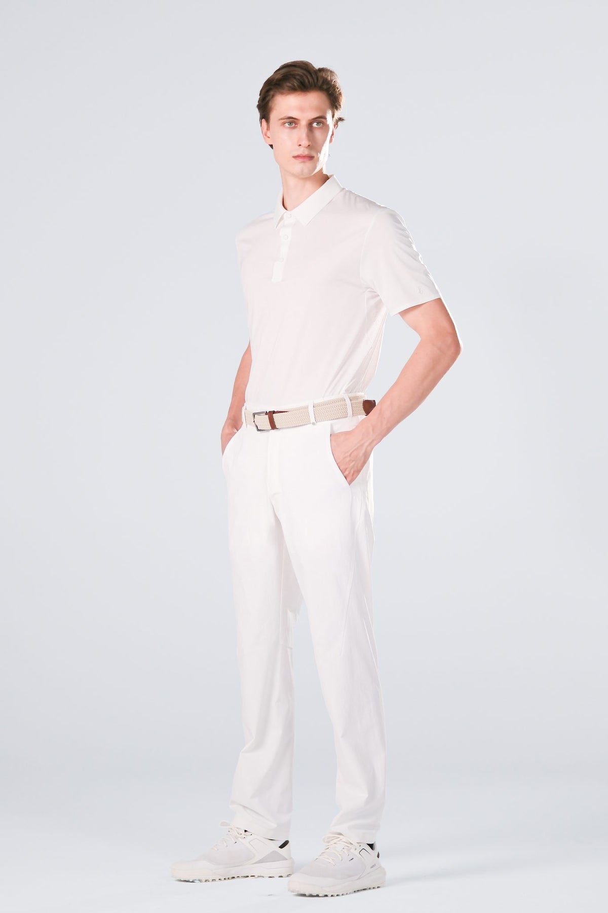 Ice Glaze Polo | Short Sleeves - Men - White - Front 2
