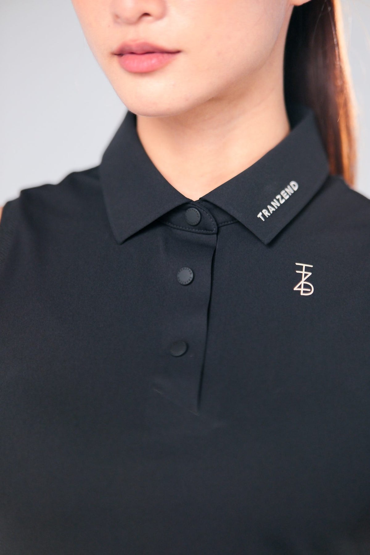 Sleeveless Cropped Polo - Women - Black - Image 6