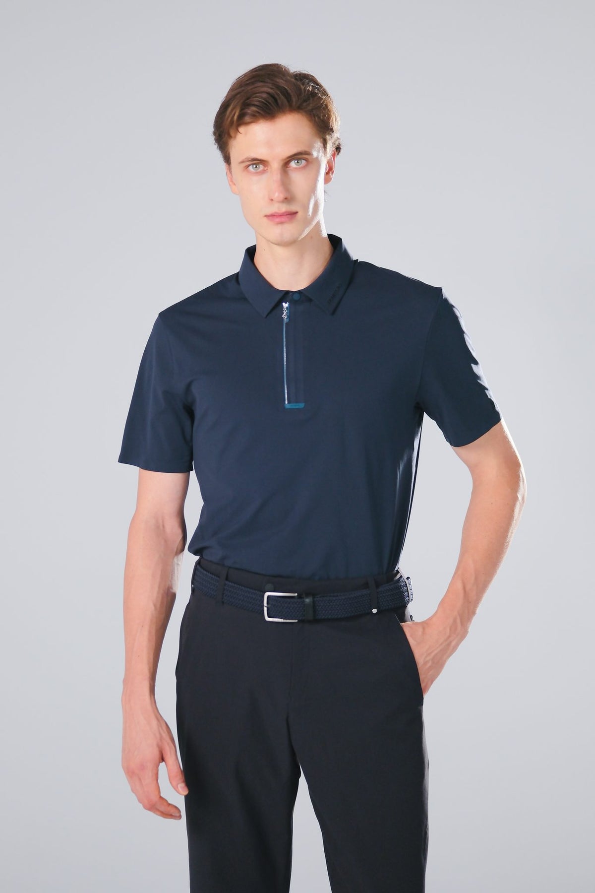 Drift Polo | Short Sleeves - Men - Navy - Front 2