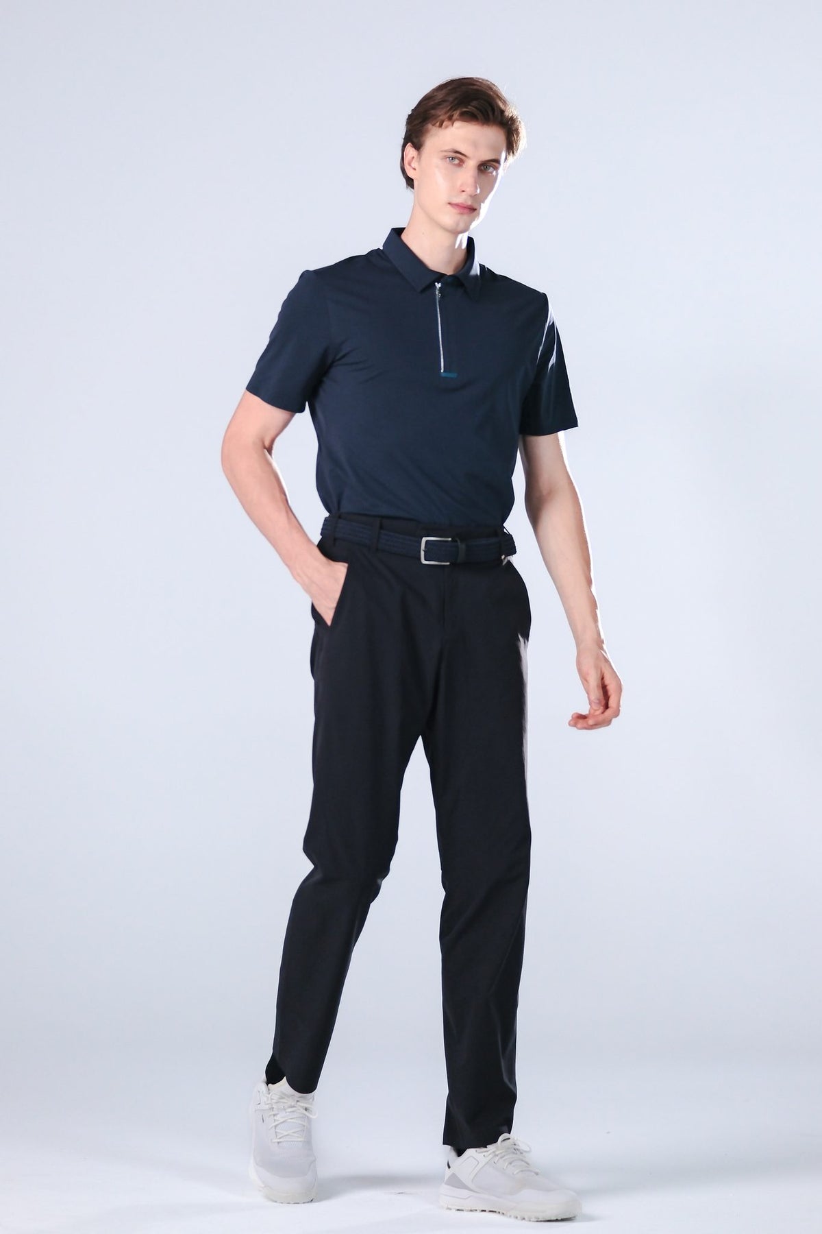 Drift Polo | Short Sleeves - Men - Navy - Front 3