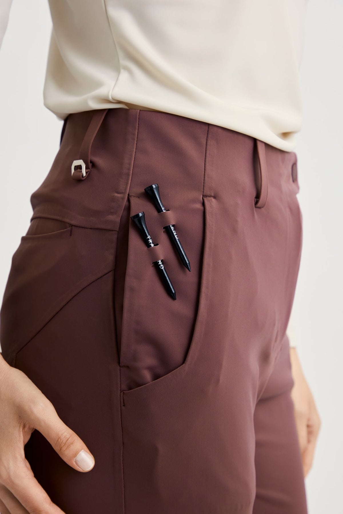 Infinite Motion Slim Trousers - Women - Brown - Image 8