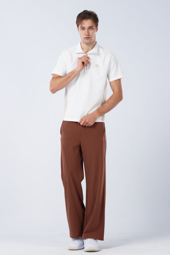 Quarter Zip Mock Neck Polo - Men