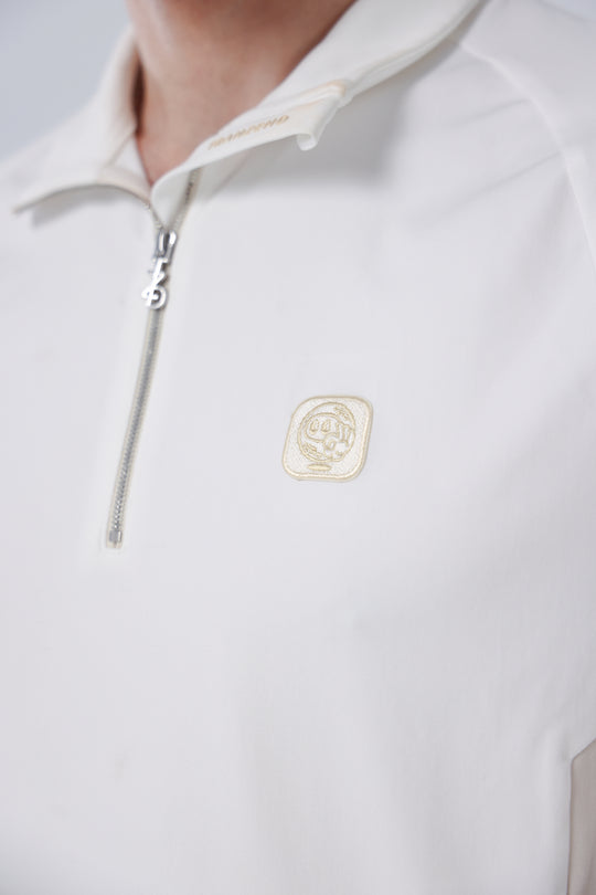 Quarter Zip Mock Neck Polo - Men