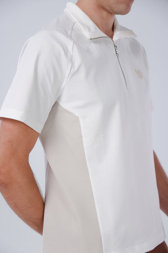 Quarter Zip Mock Neck Polo - Men