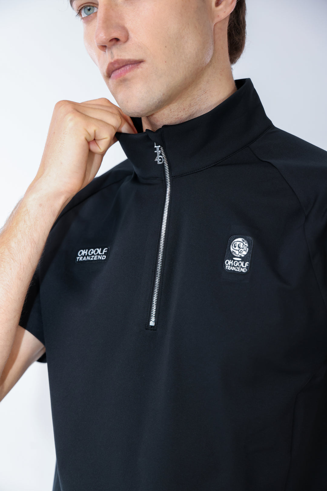 Quarter Zip Mock Neck Polo - Men