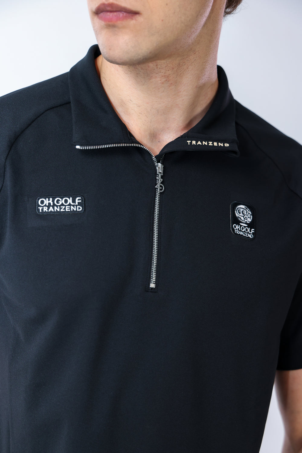 Quarter Zip Mock Neck Polo - Men