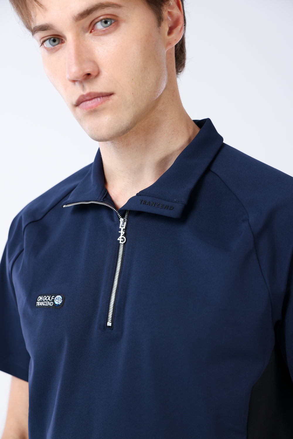 Quarter Zip Mock Neck Polo - Men