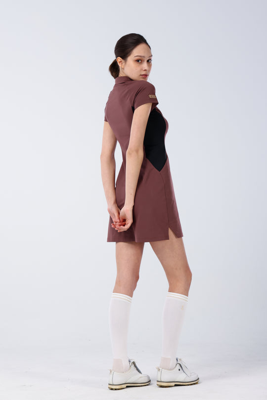Quarter Zip Mock Neck Dress - Women