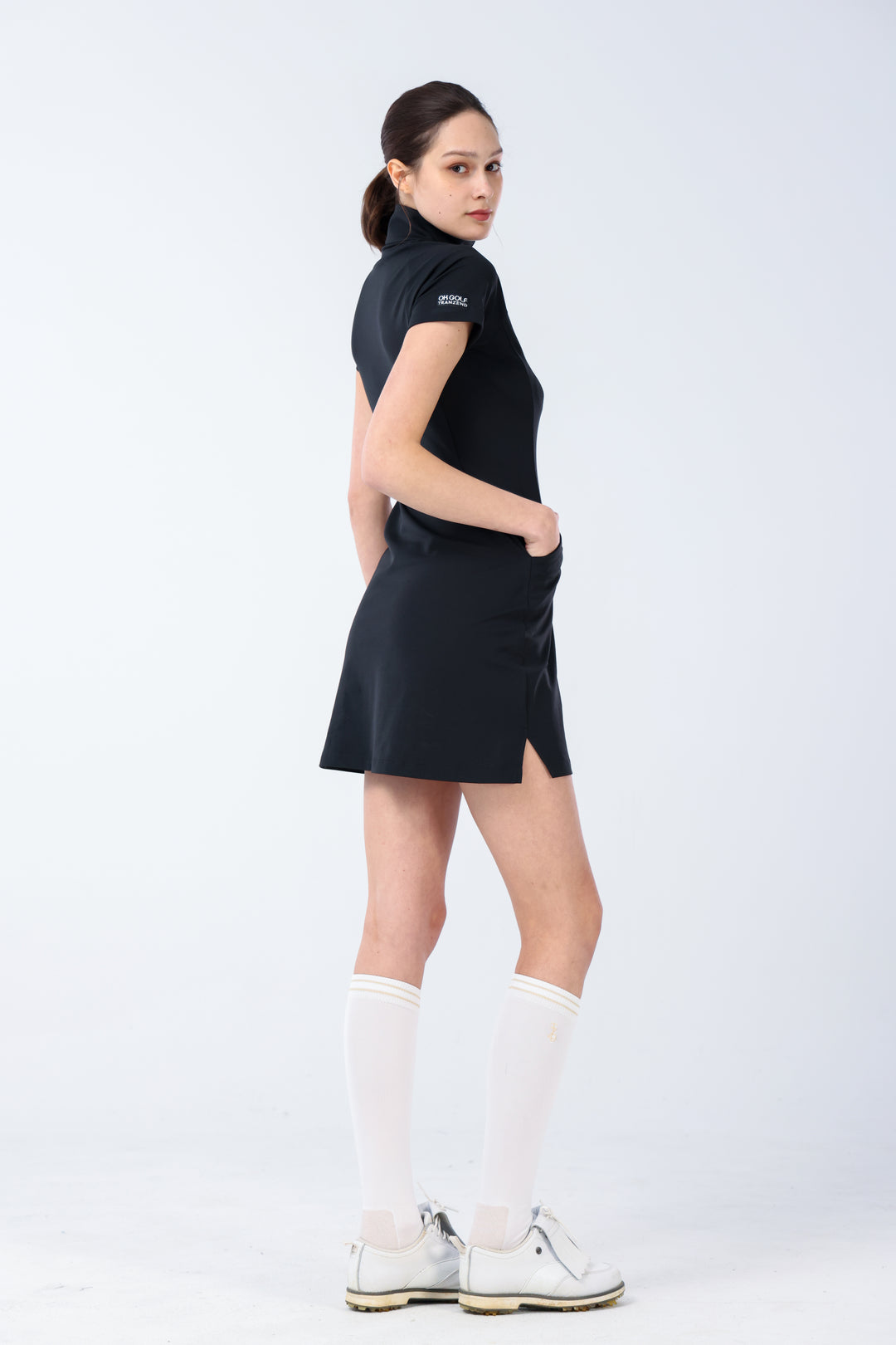 Quarter Zip Mock Neck Dress - Women