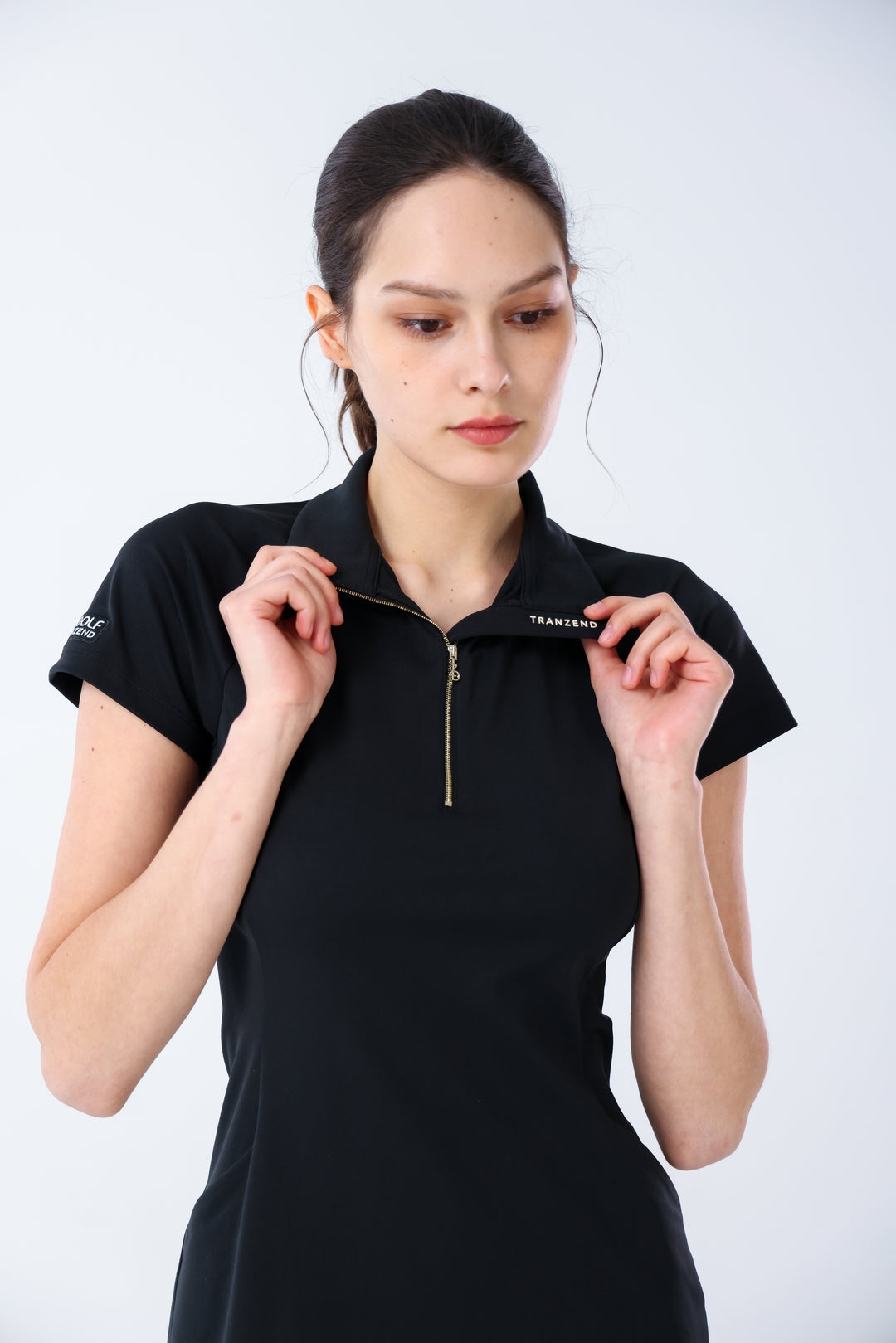 Quarter Zip Mock Neck Dress - Women