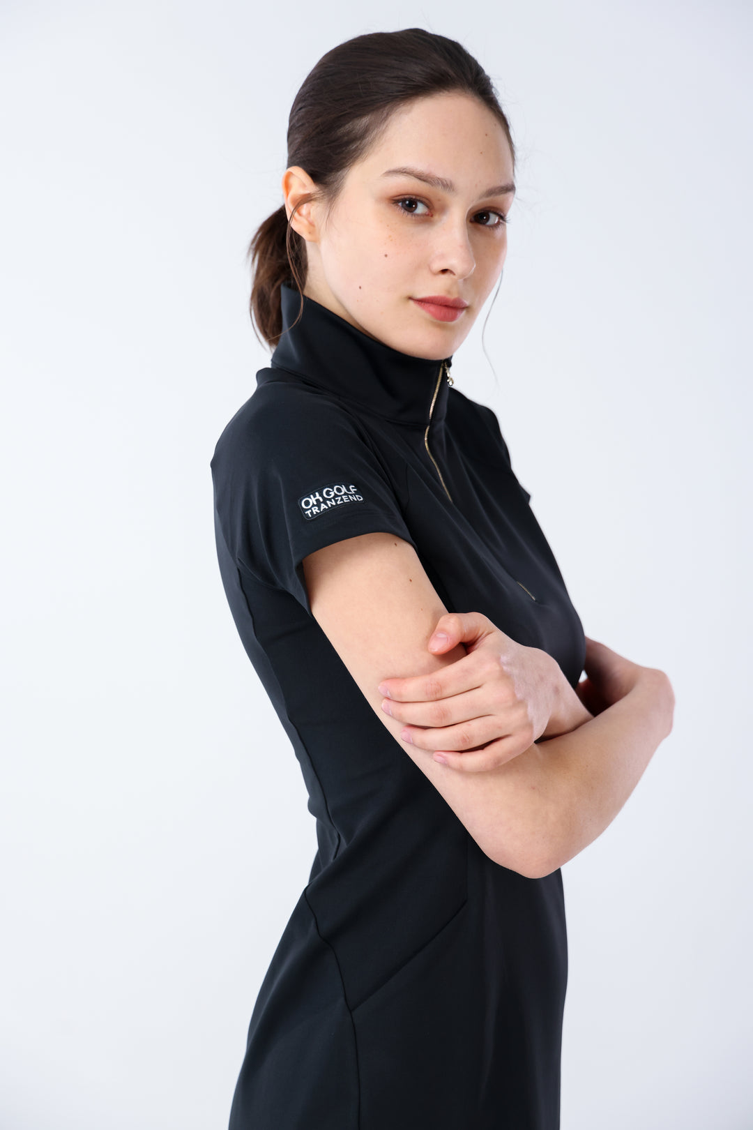 Quarter Zip Mock Neck Dress - Women