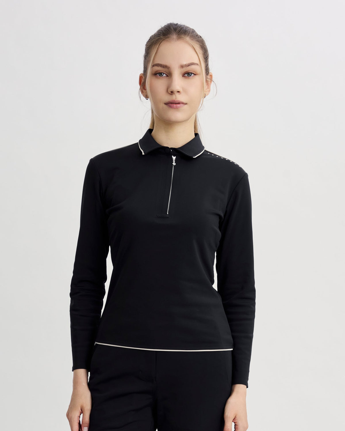 Drift Polo | Long Sleeves - Women - Black - Cover