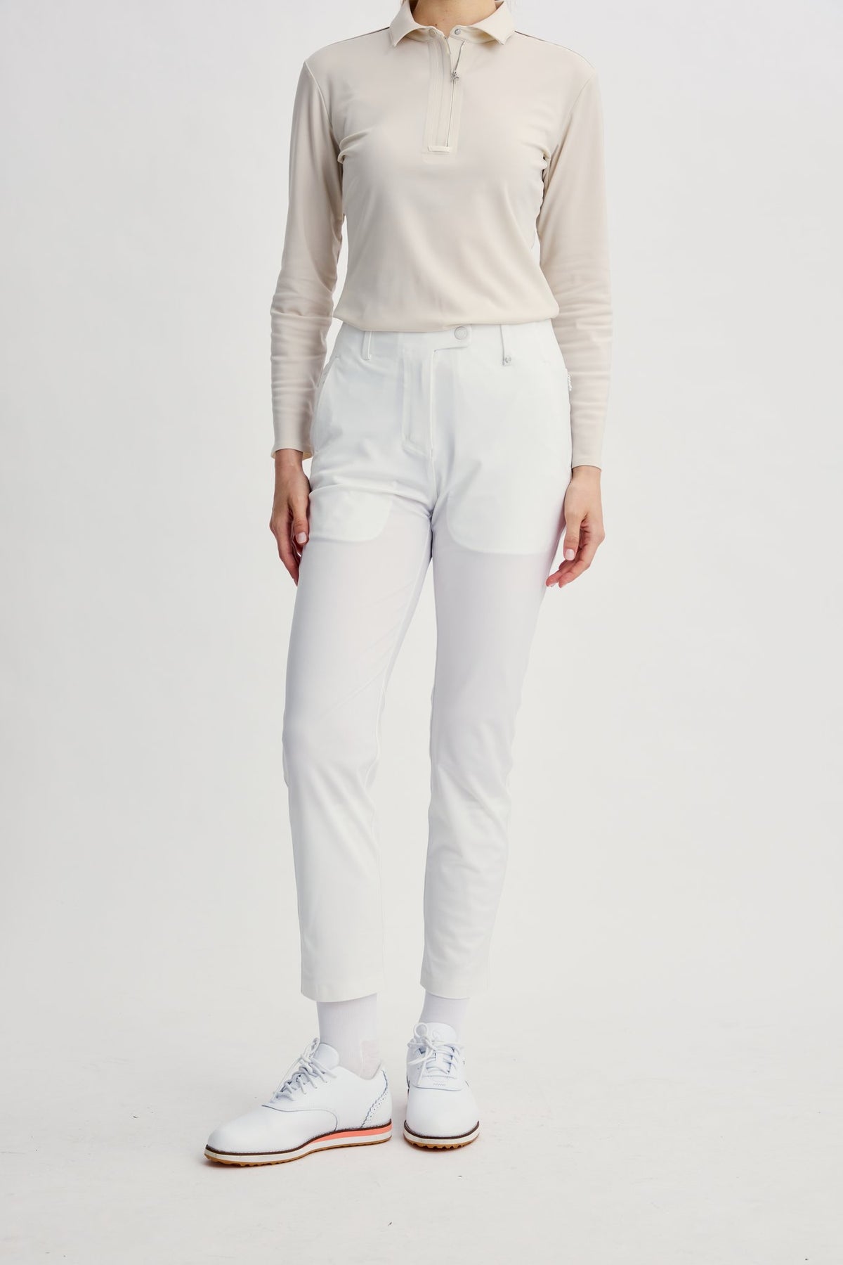Infinite Motion Slim Trousers - Women - White - Cover