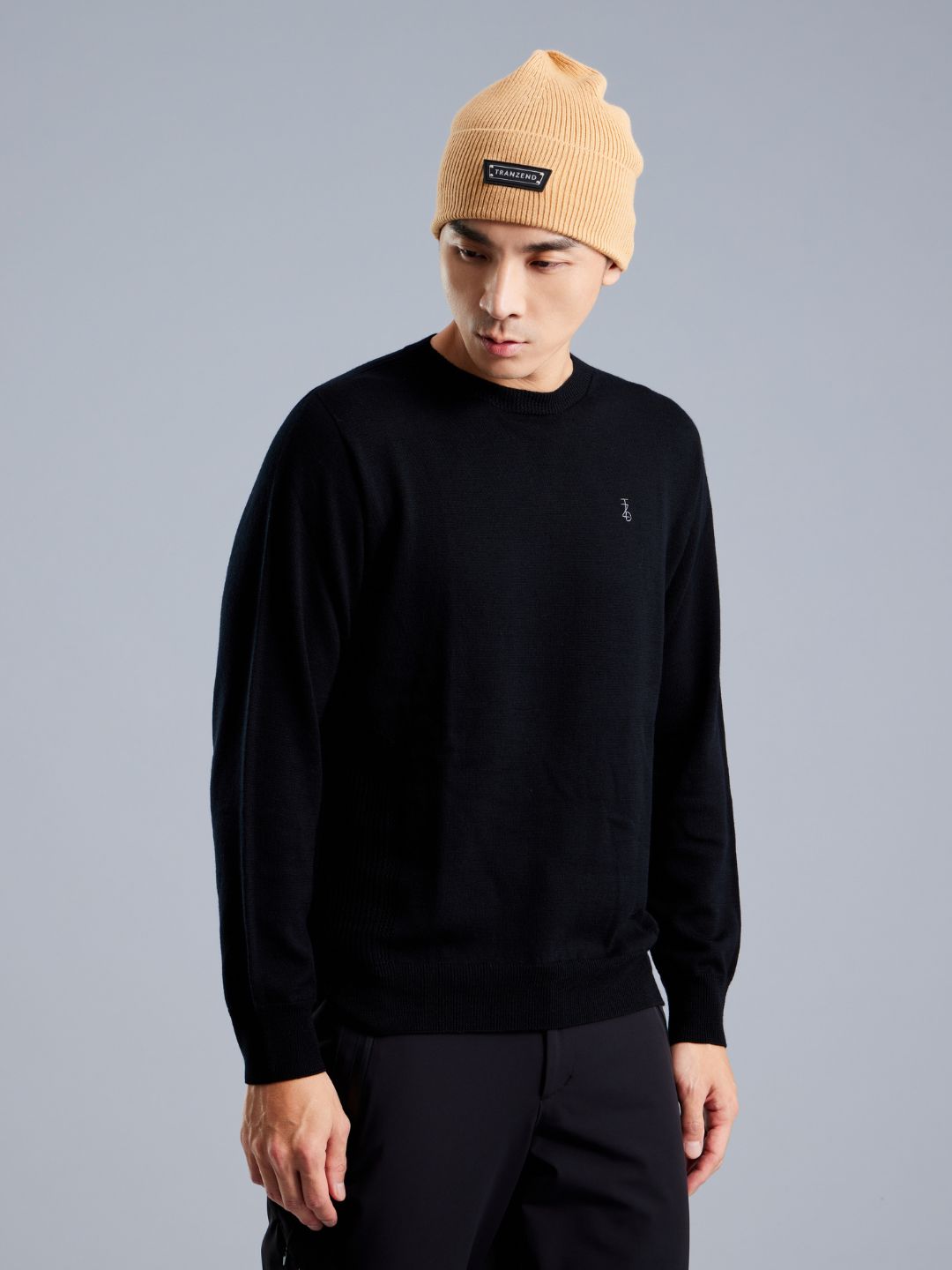 Crew Neck Merino Wool Sweater