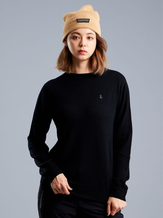 Crew Neck Merino Wool Sweater - Women