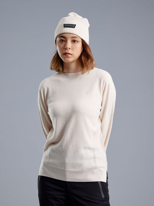 Crew Neck Merino Wool Sweater - Women