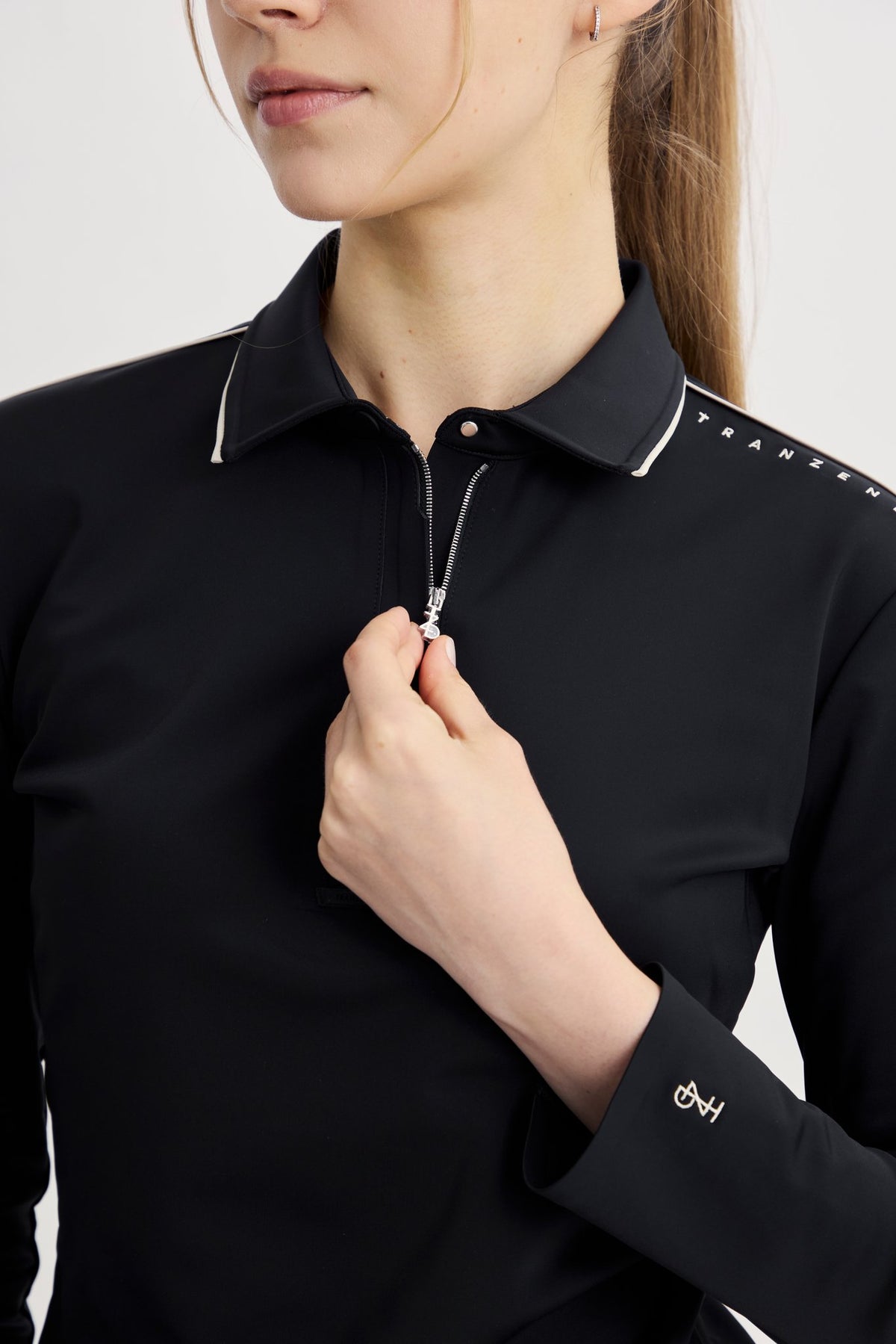 Drift Polo | Long Sleeves - Women - Black - Second Image