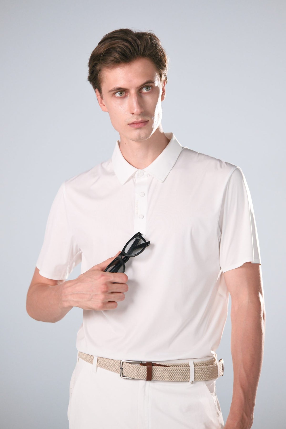 Ice Glaze Polo | Short Sleeves - Men - White - Front 6