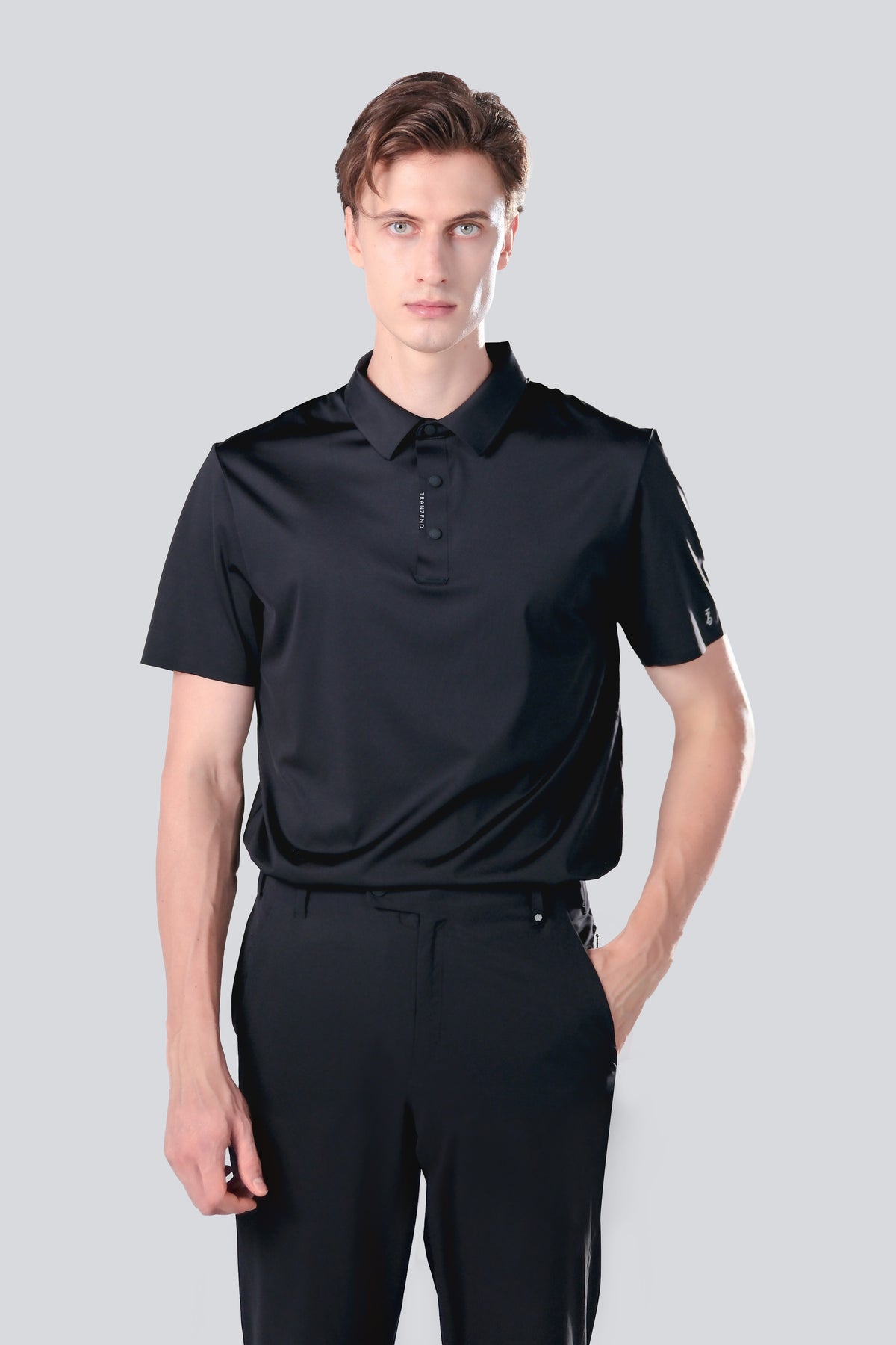 Ice Glaze Polo | Short Sleeves - Men - Black - Cover