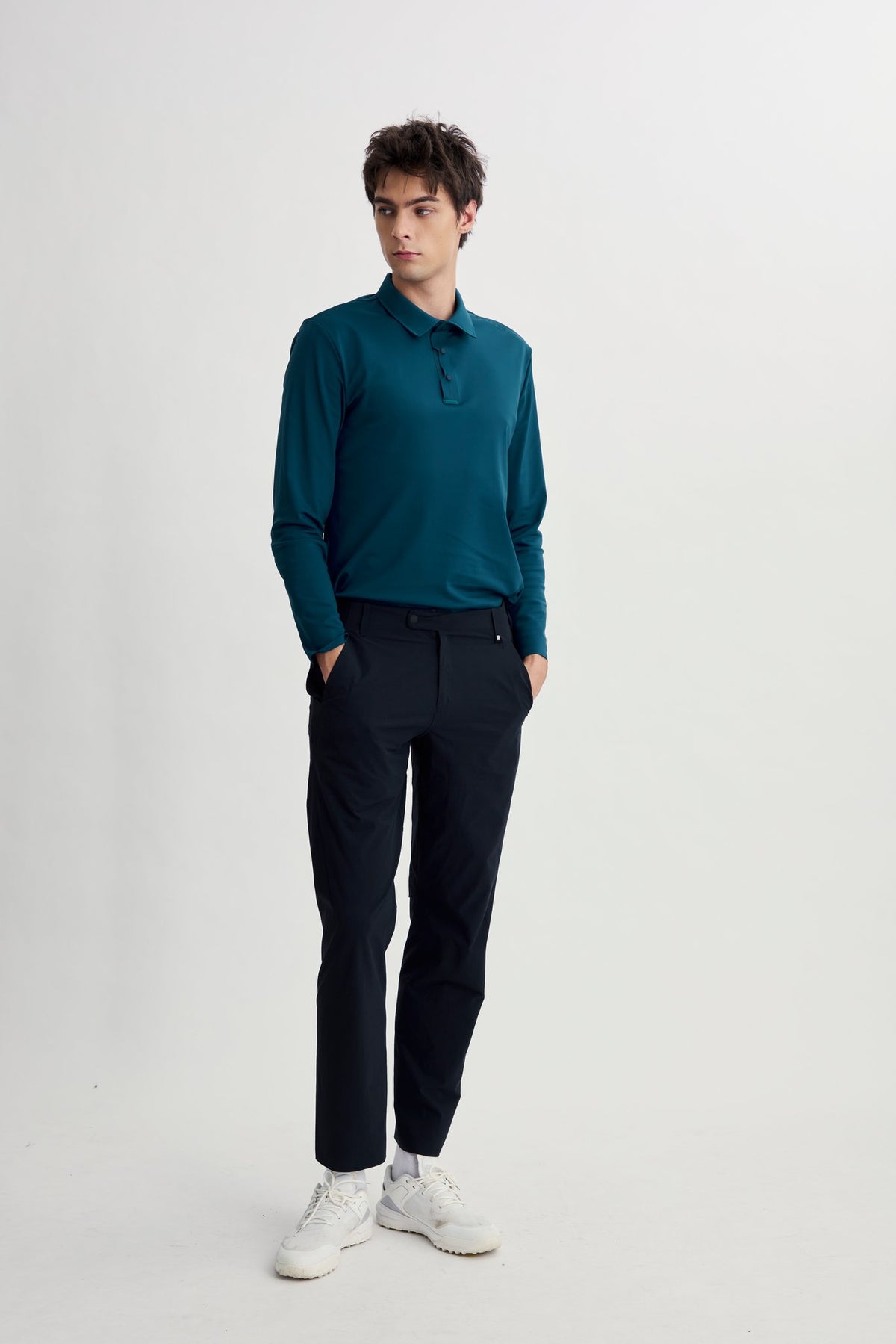 Infinite Glide Polo | Long Sleeves - Men - Peacock Blue - Image 11