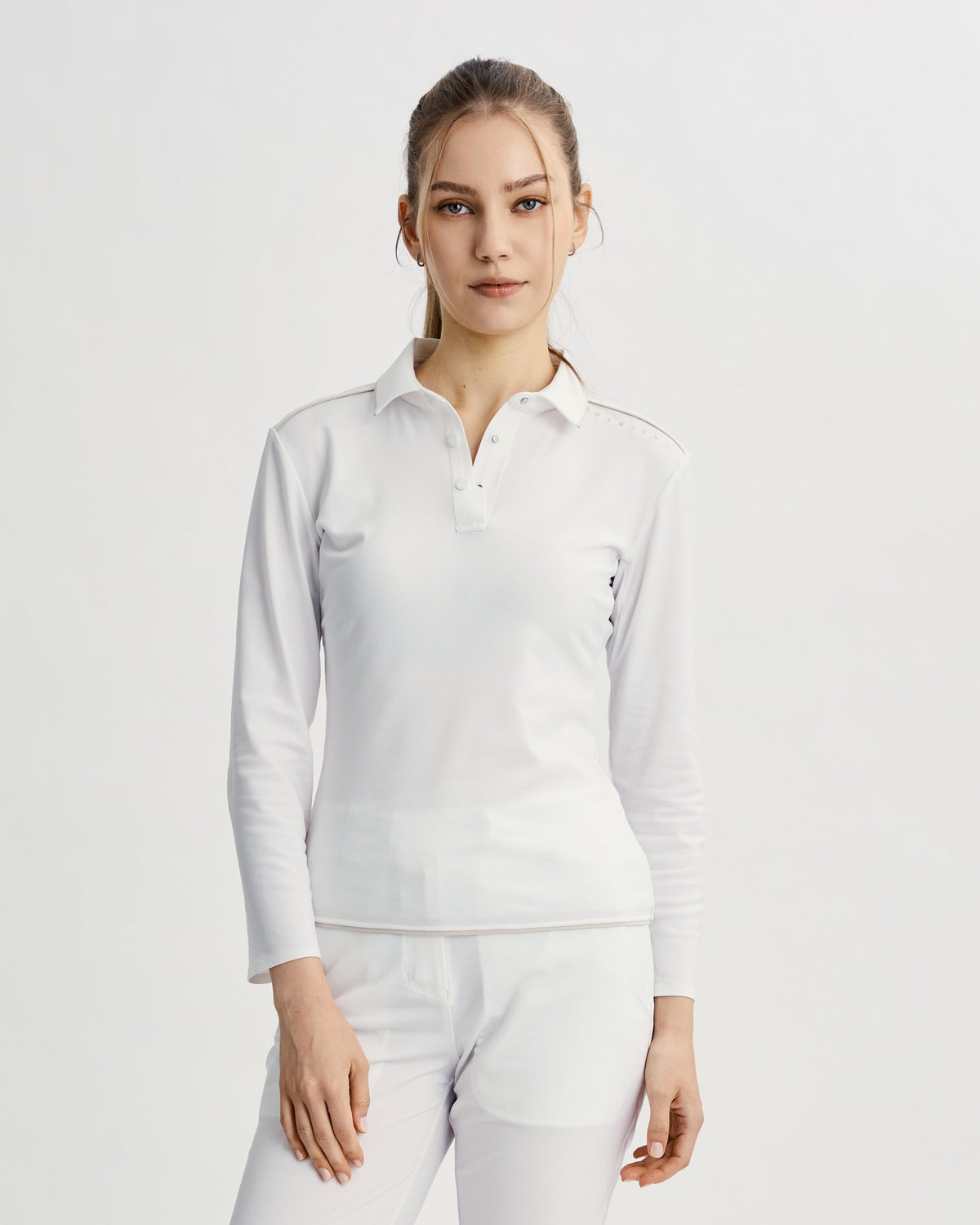 Infinite Glide Polo | Long Sleeves - Women - White - Cover