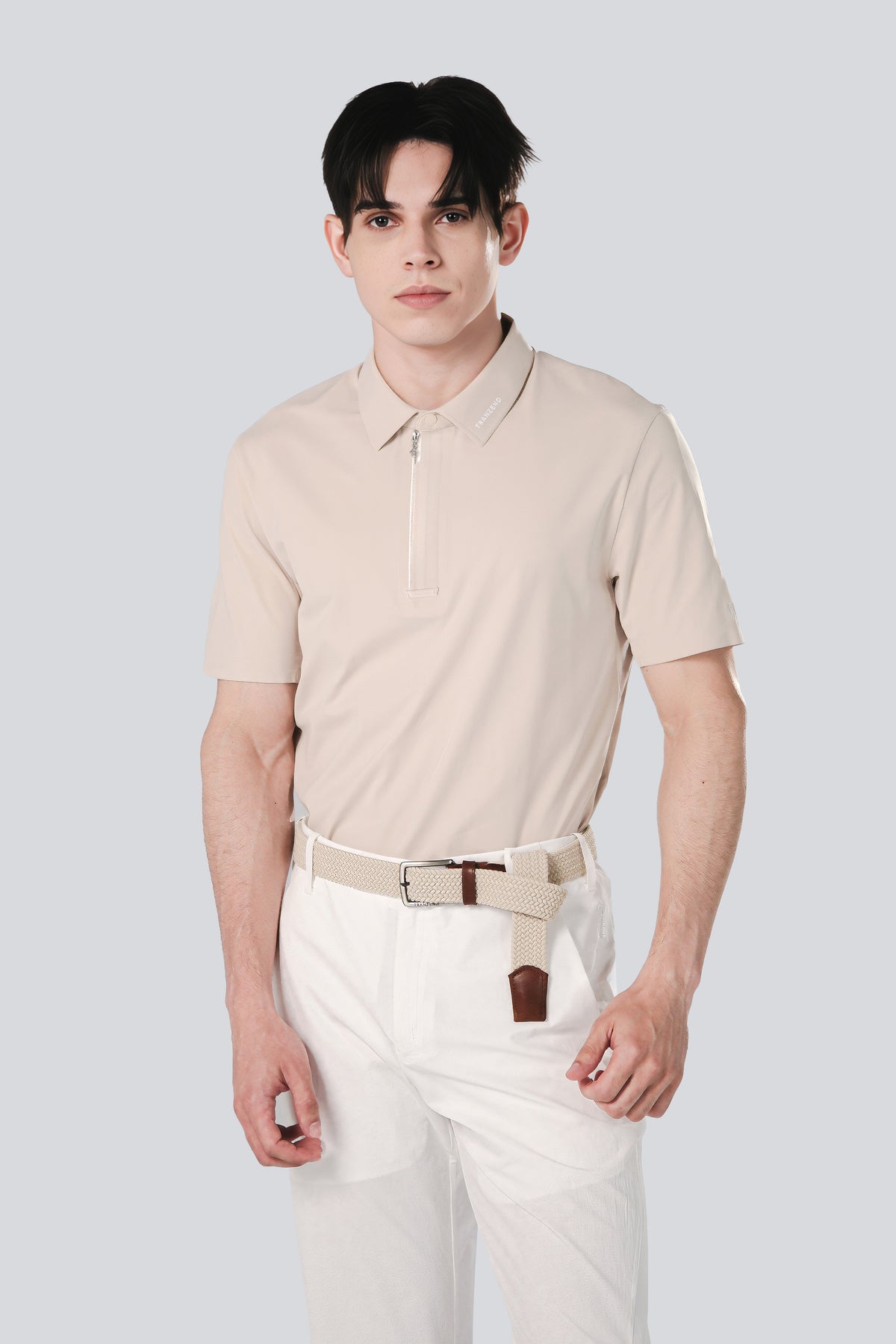 Drift Polo | Short Sleeves - Men - Beige - Cover