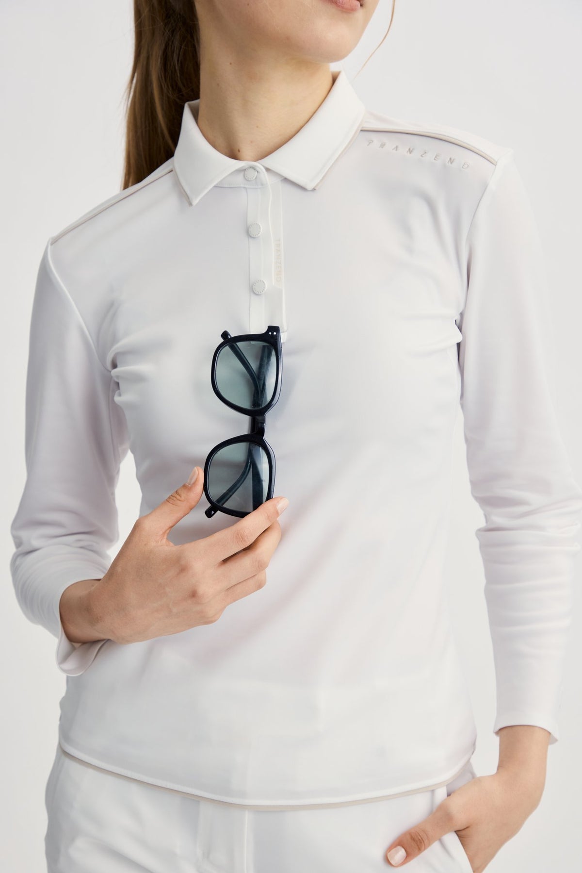 Infinite Glide Polo | Long Sleeves - Women - White - Second Image