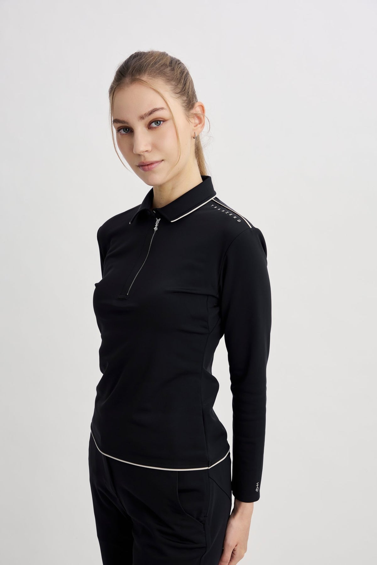 Drift Polo | Long Sleeves - Women - Black - Image 5