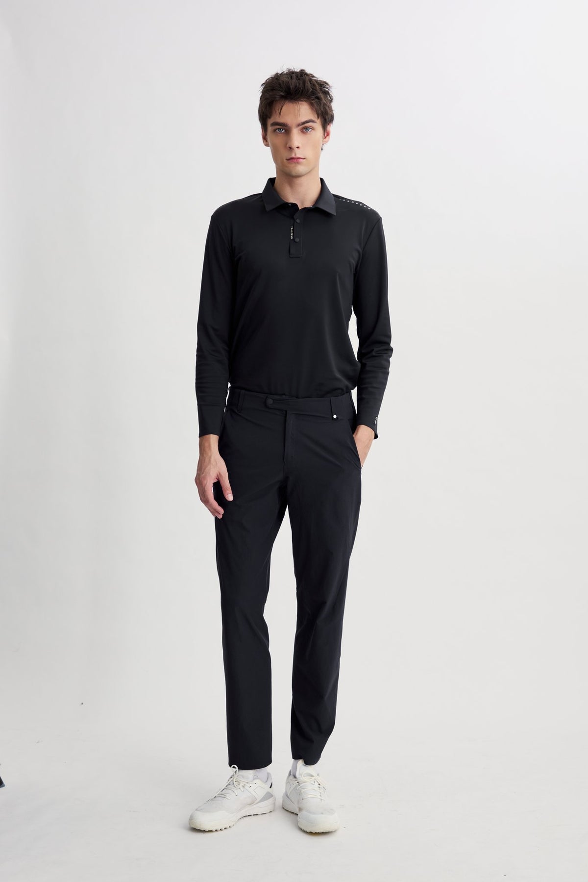 Infinite Glide Polo | Long Sleeves - Men - Black - Image 3