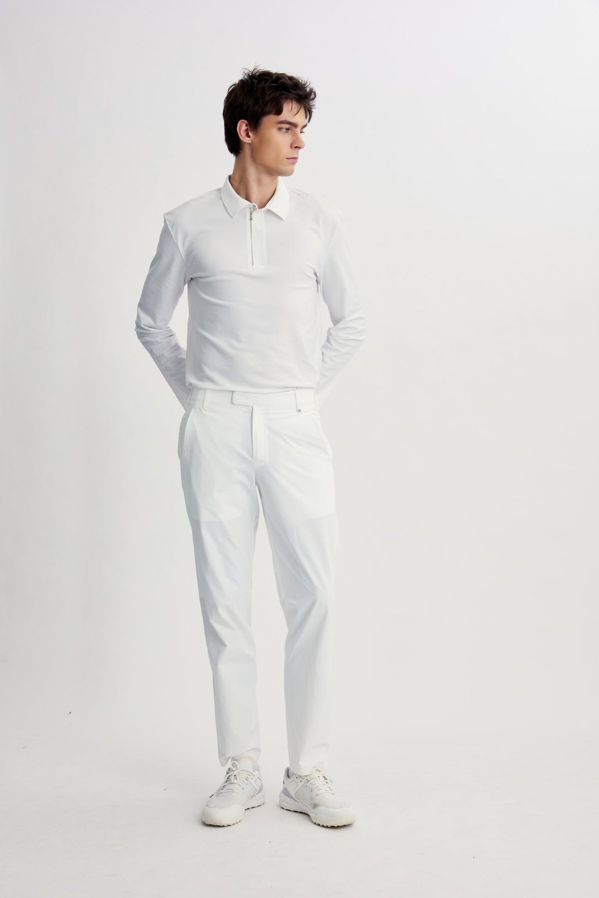 Drift Polo | Long Sleeves - Men - White - Image 5